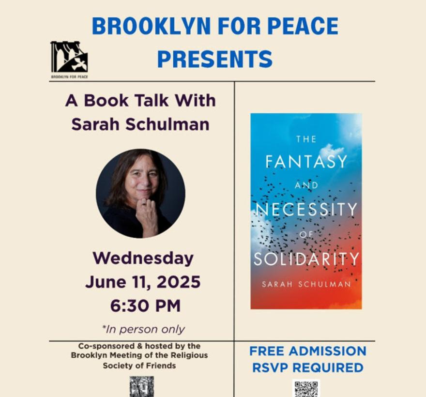 Brooklyn Peace Book Talk June 11 2025 Sq