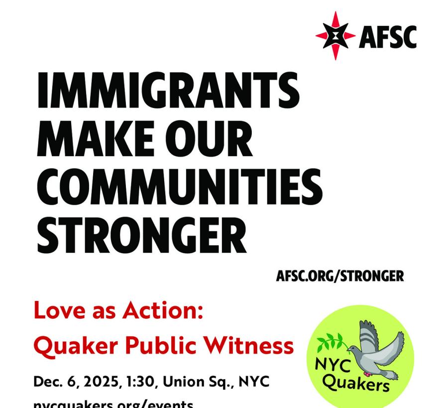 Dec 6 2025 AFSC Quakers Action