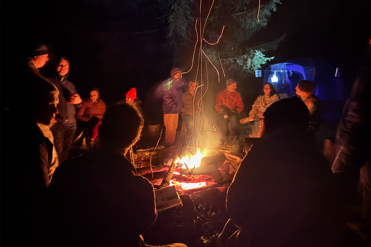 Campfire spark trails Oct 2025