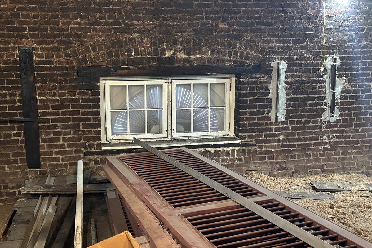 Inside of half moon window BMM front