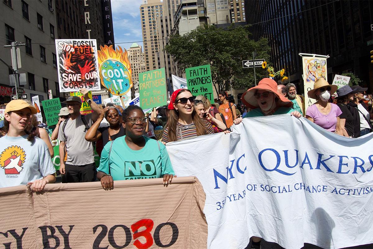 NYC Quakers marching End Fossil Fuels 2024 web