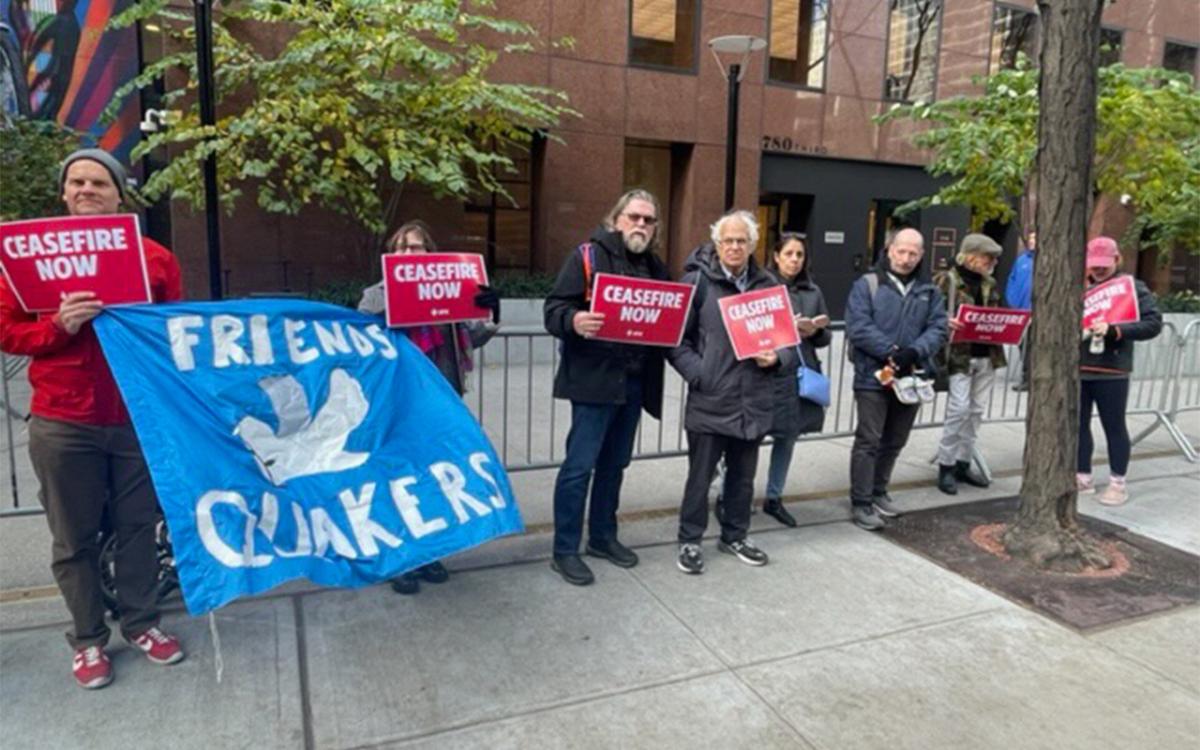 Quakers ceasfire protest 2024 penington house 1200 800