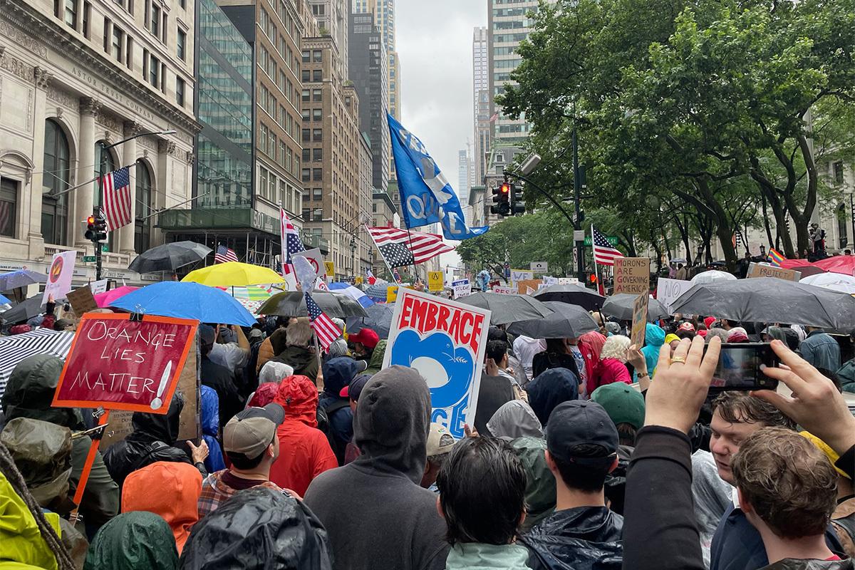 Quakers in No Kings Day crowd June 2025