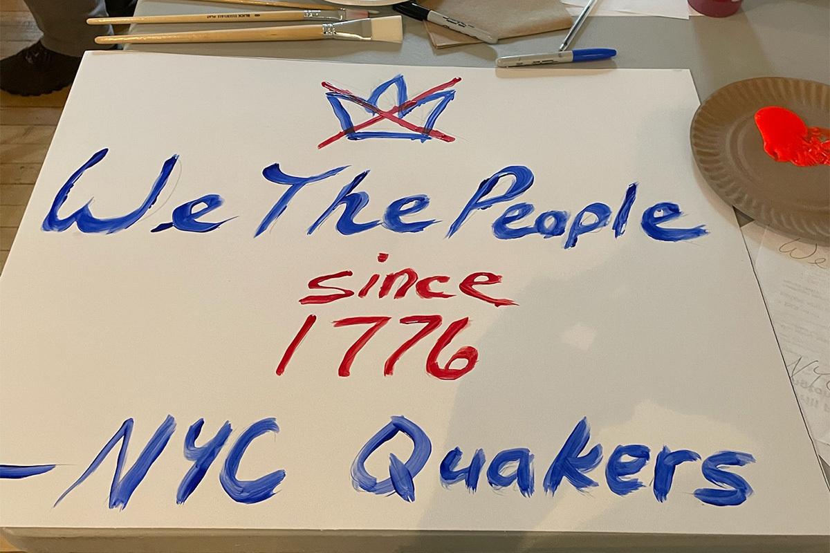 We the People Sign Making No Kings June 2025