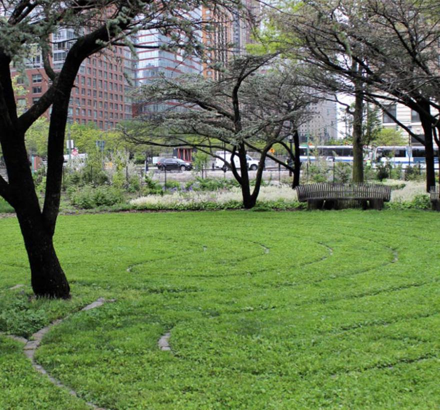 Battery Park Labyrinth from thebattery dot org 1200 800