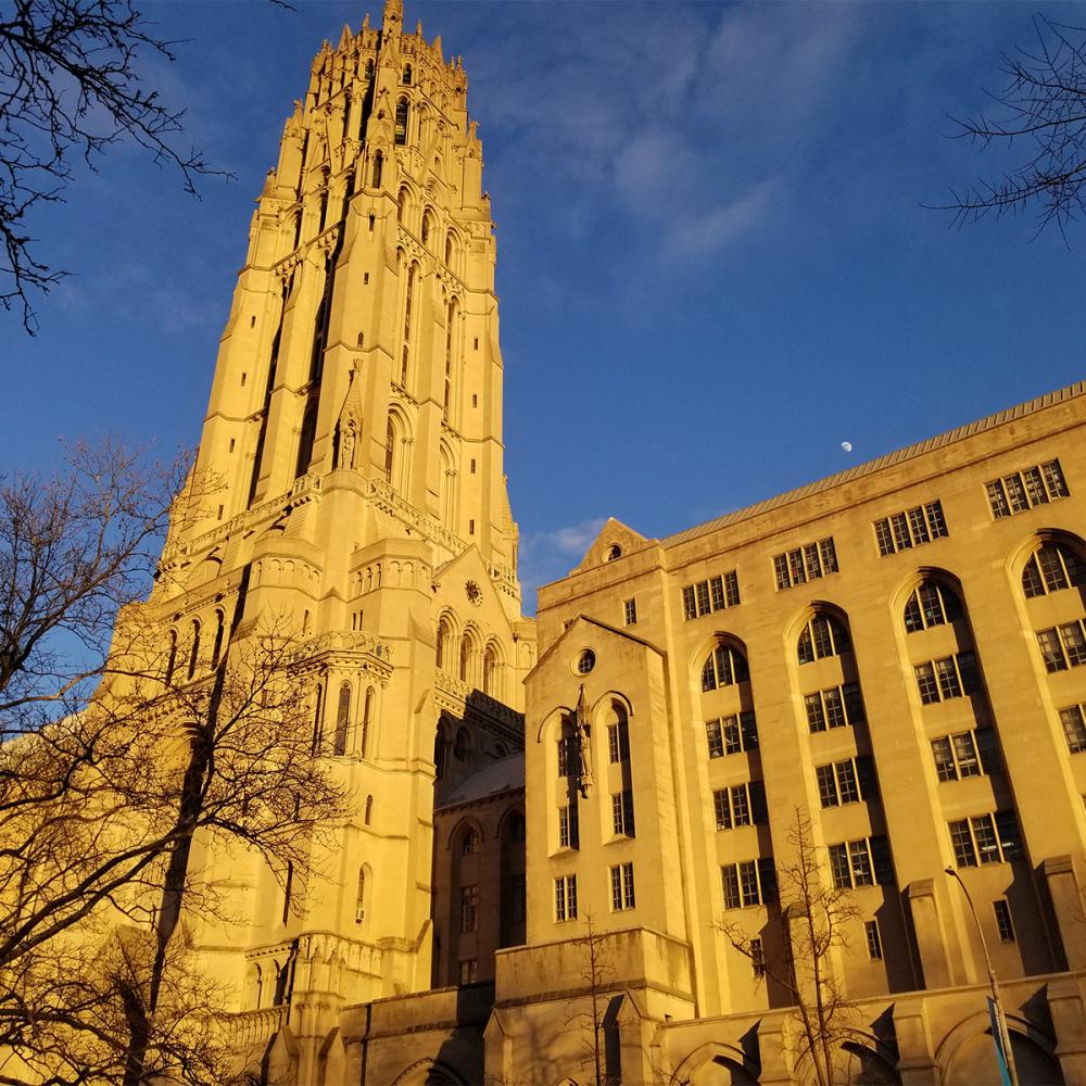 Riverside Church at dusk Square